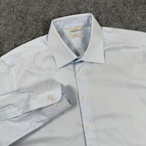 Suitsupply Dress Shirt 16.5/42 Light Blue Traveller Slim Fit Cotton Flaw Men's‎
